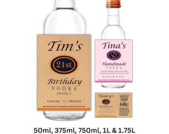 Personalized Vodka Labels
