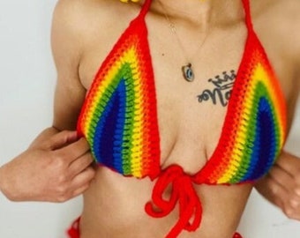 LGBTQ Rainbow Crop Top