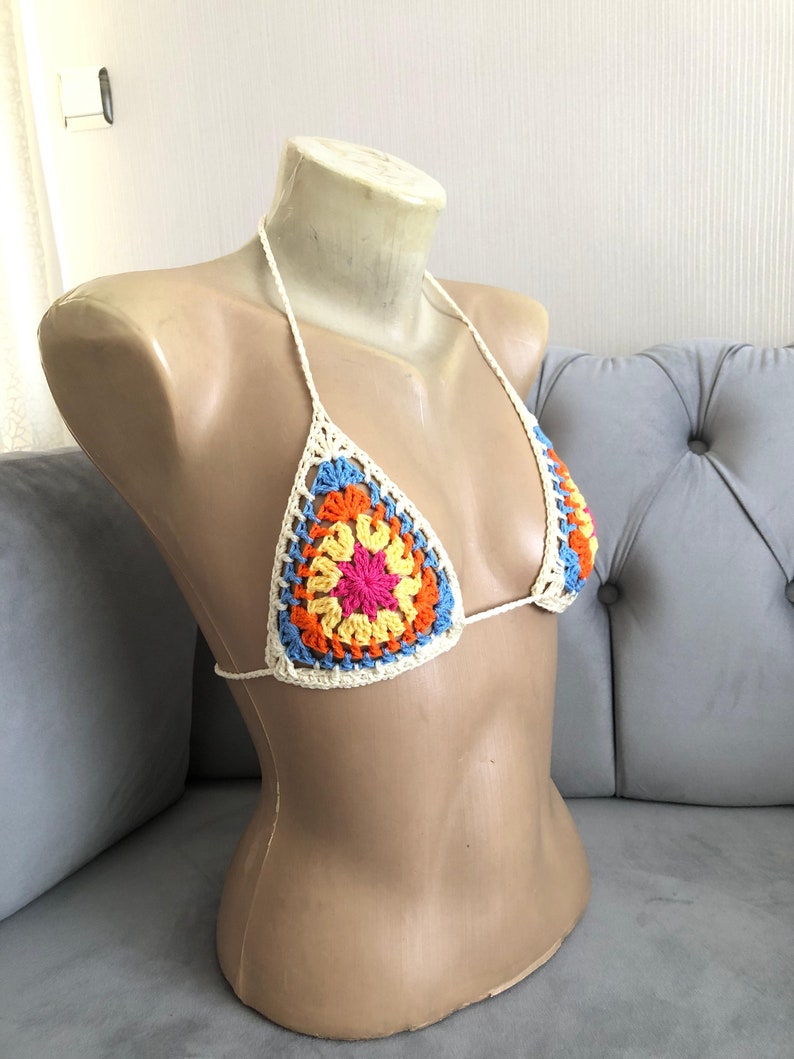 Crochet Bikini&Bucket Hat Set zdjęcie 4