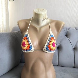 Crochet Bikini&Bucket Hat Set zdjęcie 2