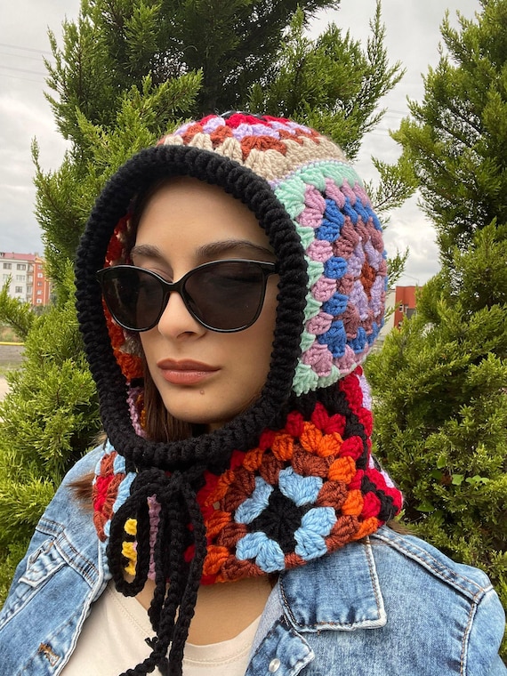 Crochet Balaclava, Granny Square Balaclava, Crochet Granny 
