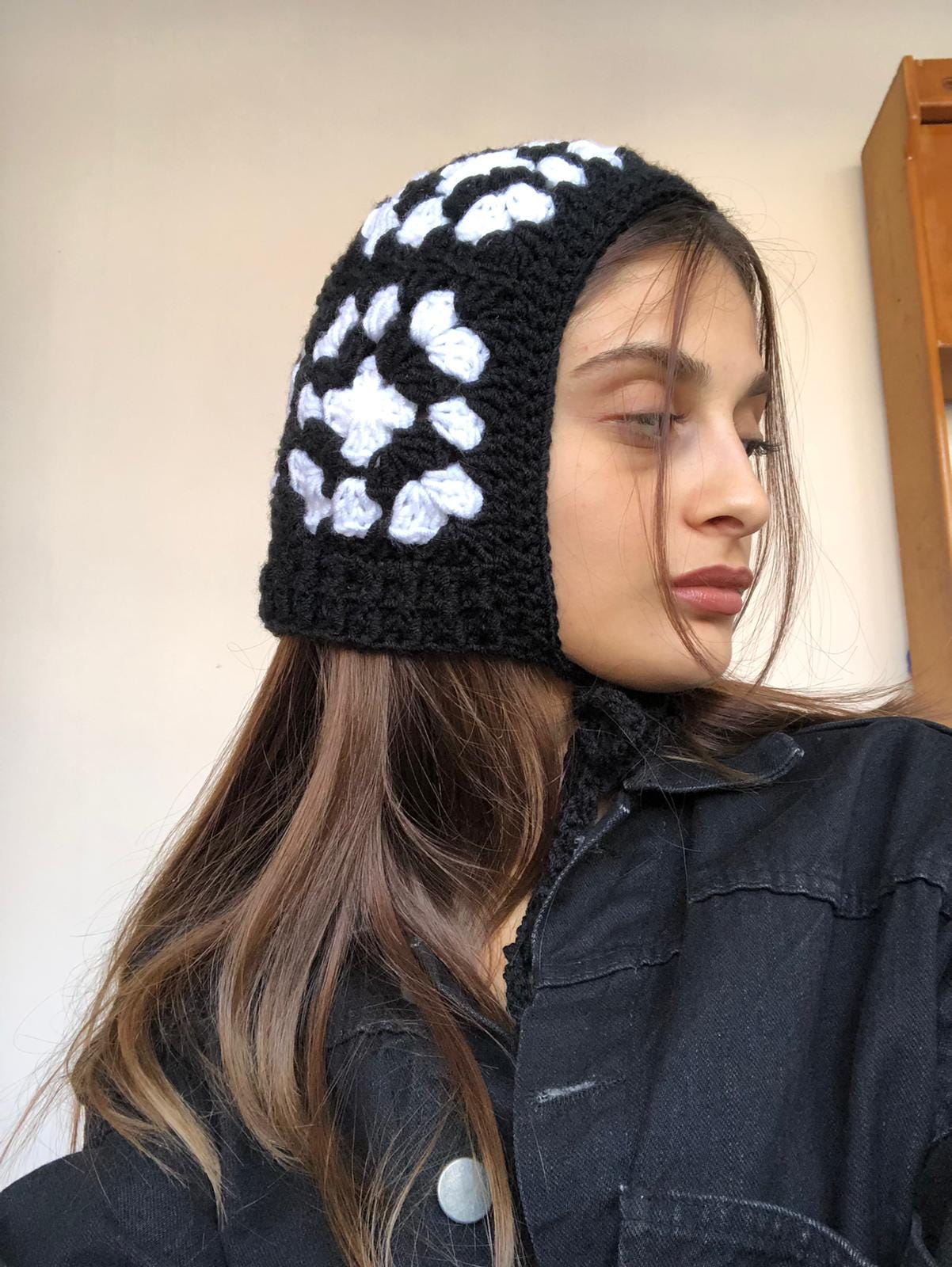 Crochet Granny Square Bonnet, Granny Square Bonnet, Crochet Bonnet ...