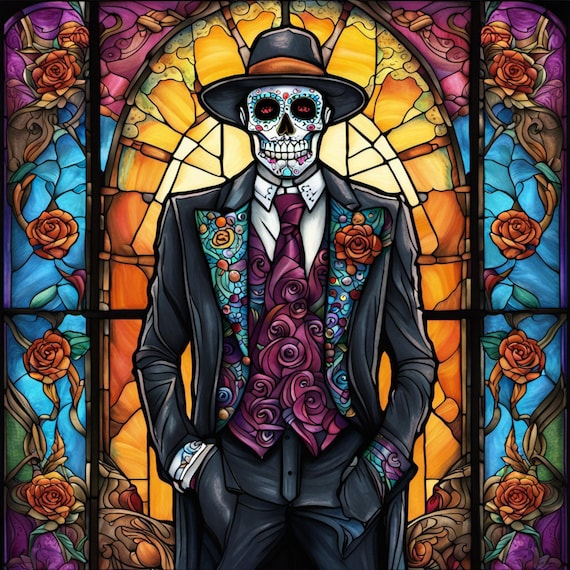 Day Of The Dead Fedora Hats Male Day Of The Dead Fedora Hats Male