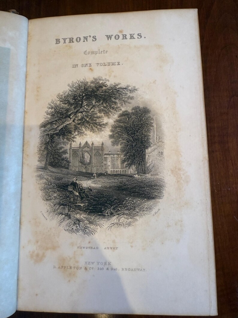 The Poetical Works of Lord Bryon. Complete in One Volume. - Etsy