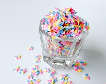 Rainbow Star Polymer Clay Confetti Mix | Shaker Glitter| Arts & Crafts