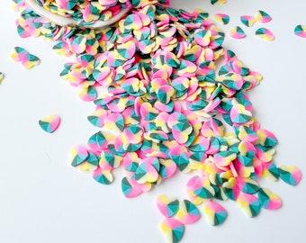 Rainbow Hearts Polymer Clay Confetti Mix | Shaker Glitter| Arts & Crafts