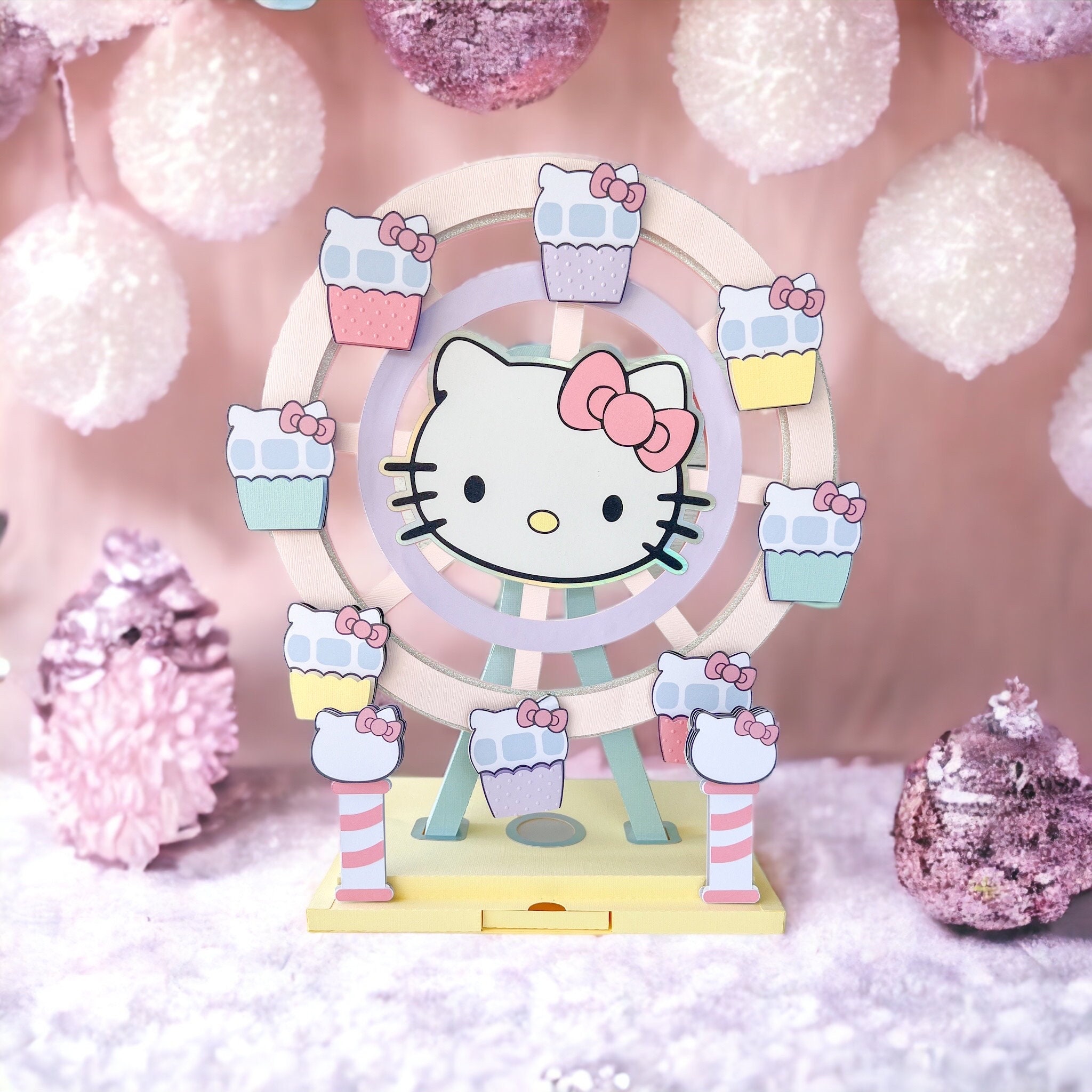 Hello Kitty Ferris Wheel Hello Kitty Centerpiece Battery operated Party Centerpiece Decoration Customization Decoration