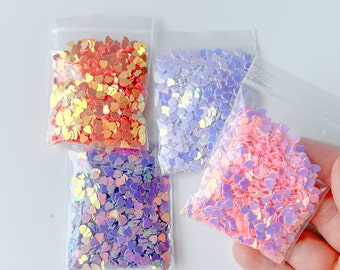 Heart Chunky Glitter, Foil Confetti Mix | Shaker Glitter| Arts & Crafts