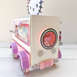 Pink Kitty Truck Center Piece Room Decorations Rolling Truc Favor Box image 5