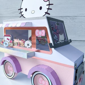 Pink Kitty Truck Center Piece Room Decorations Rolling Truc Favor Box image 9