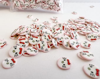 Hello Kitty-Cat Polymer Clay Confetti Mix | Shaker Glitter| Arts & Crafts