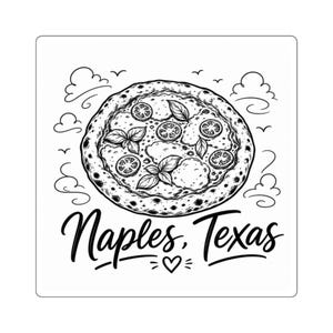 Pizza's optional. Texas charm isn't. Naples Texas sticker | Square Sticker, Texas art decal