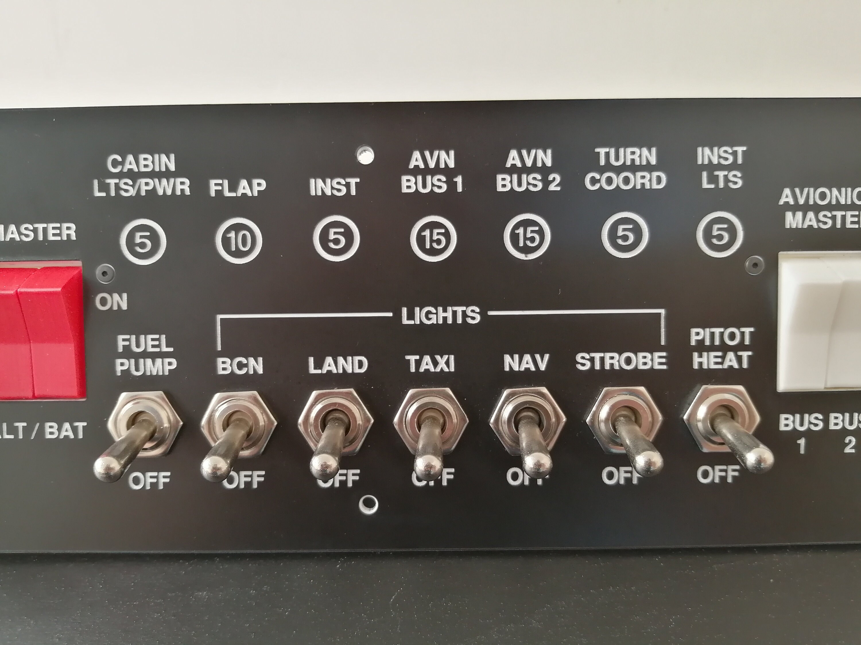 Cessna Style Flight Simulator Master Switch Panel & Ignition Etsy Canada