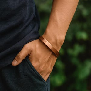 Pure Copper Magnetic Bracelet 99.9% | Adjustable Healing Therapy Bangle for Men & Women | Handmade Wellness Bracelet