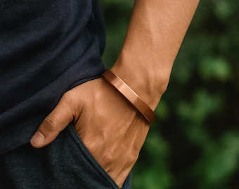 Pure Copper Magnetic Bracelet 99.9% | Adjustable Healing Therapy Bangle for Men & Women | Handmade Wellness Bracelet