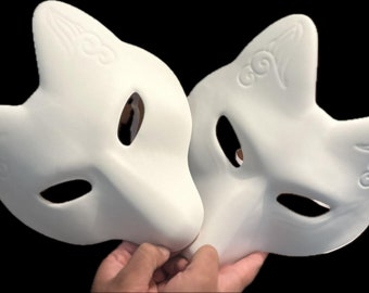 Therian Fox Mask Base - Masquerade Kitsune Mask - Etsy