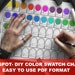 50 Color Printable Swatch Chart- Generic - DIY- Artist Reference ...