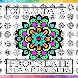 100+ Mandala Procreate Stamp Brushes Set Vol. 1, 2, 3- Ornamental Flash ...