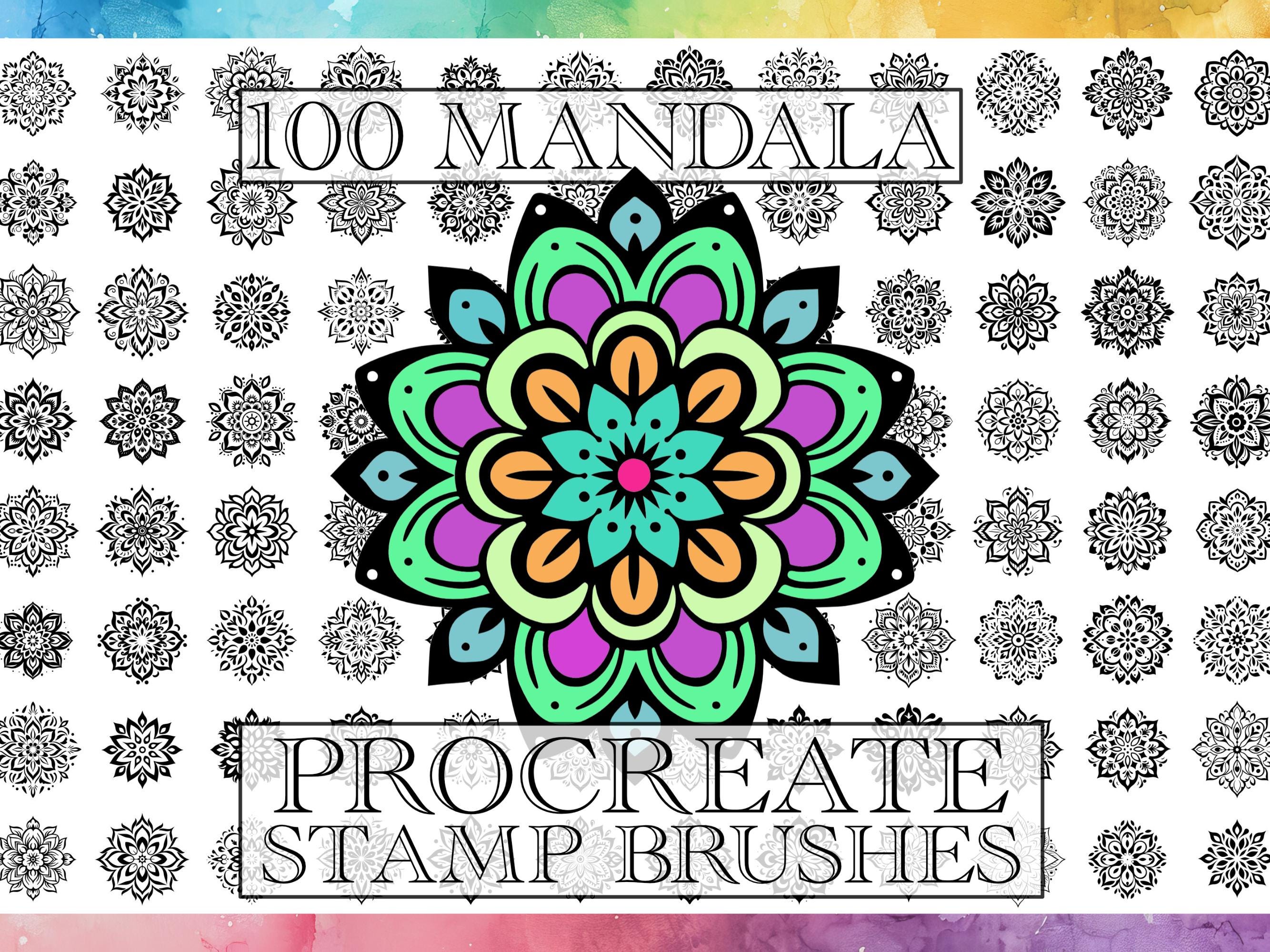 100+ Mandala Procreate Stamp Brushes Set Vol. 1, 2, 3- Ornamental Flash ...