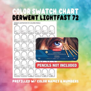 Tabella campioni colori DERWENT LIGHTFAST 72 - Foglio PDF stampabile