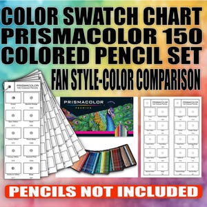 Prismacolor 150 Color Chart: modello di campione in stile ventaglio (PDF stampabile)