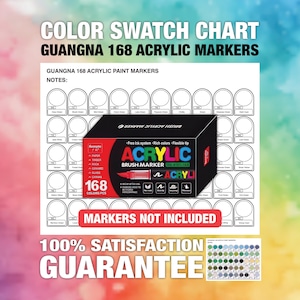 GuangNa 168 Color Swatch Chart (PDF Sheets)