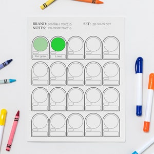 20 Color Swatch Chart Printable- Generic - DIY- Artist Reference ...