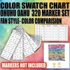 PDF- Caliart 168 Color Alcohol Brush Marker Set Swatch Chart- Prefilled ...