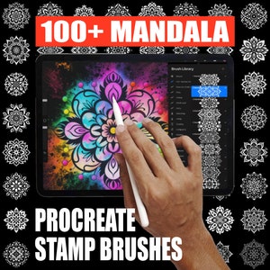 100+ Mandala Procreate Stamp Brushes Set Vol. 1, 2, 3- Ornamental Flash ...