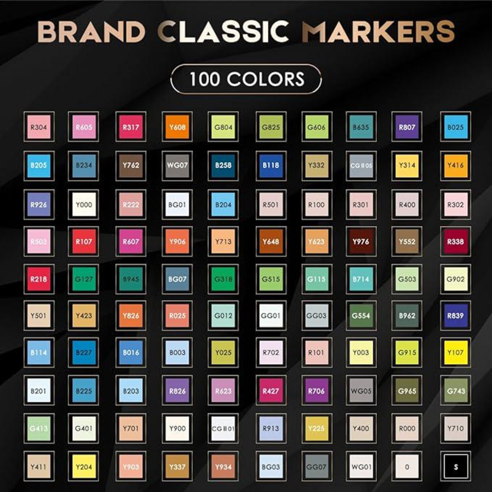 CALIART 100 Marker Color Swatch Chart- PDF Template Sheet - Etsy