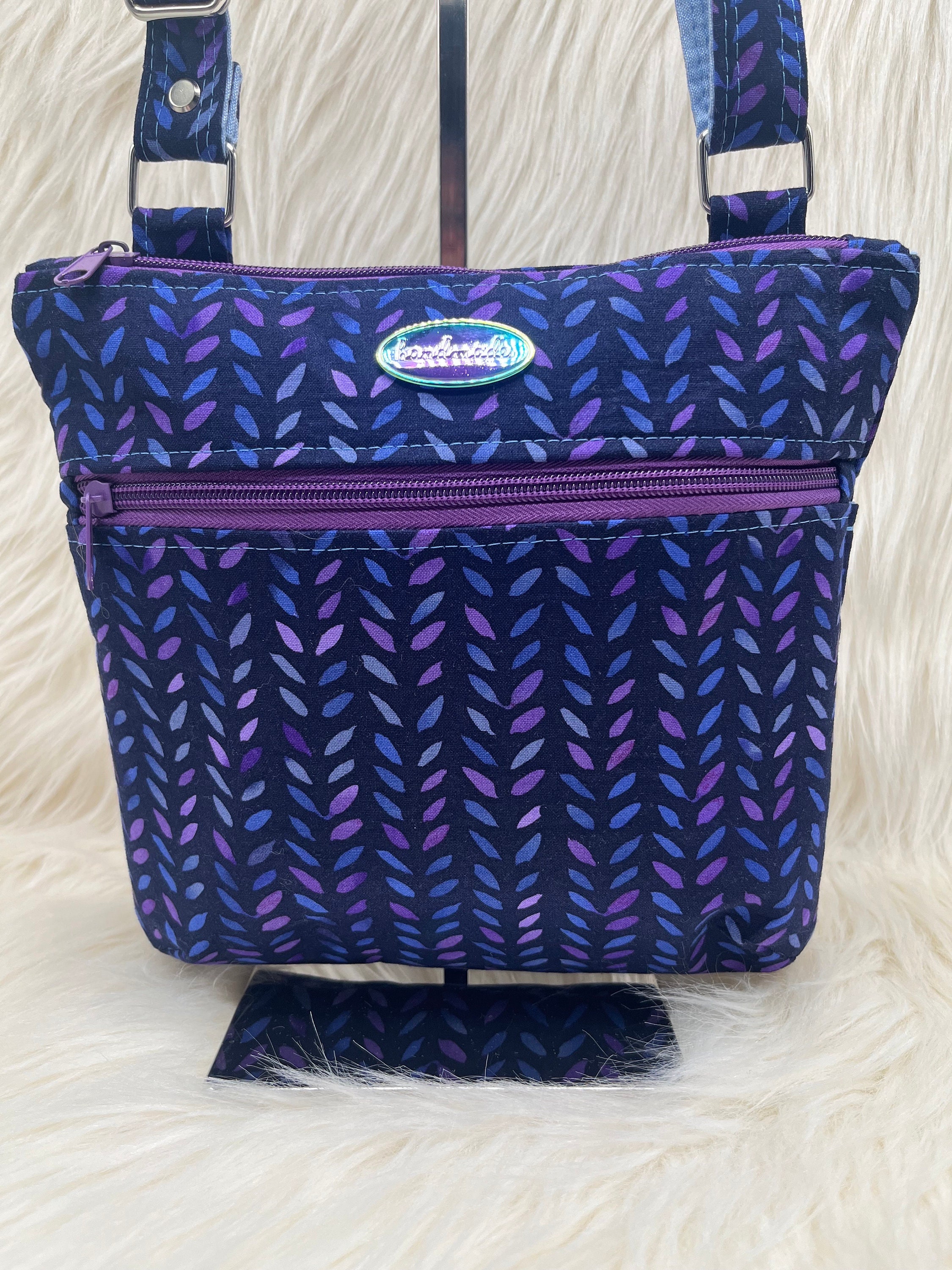 Koda Crossbody Bag Purple Petals Small Medium Crossbody Bag