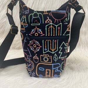 Water Bottle Carrier,  Camping Outline H2O2GO, Water Bottle Sling