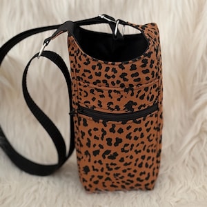 Water Bottle Carrier, Animal Print Canvas, H2O2GO Water Bottle Sling