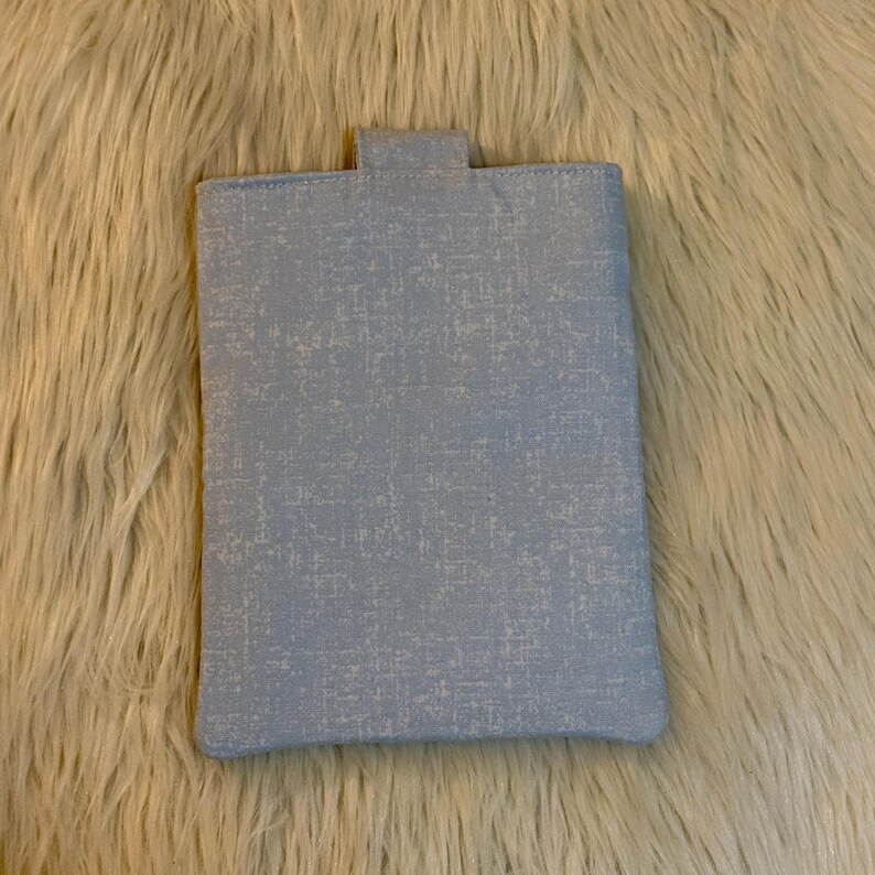 Handmade Padded Book Sleeve with Zipper Pocket, Slip Pocket, and Snap Closure image 8