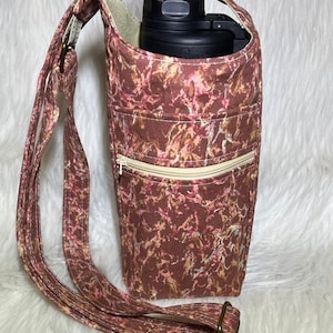 Water Bottle Carrier,  H2O 2GO Sling,  Rusty Quartz Water Bottle Crossbody Bag