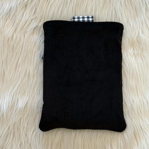 Handmade Padded Book Sleeve with Zipper Pocket, Slip Pocket, and Snap Closure image 15