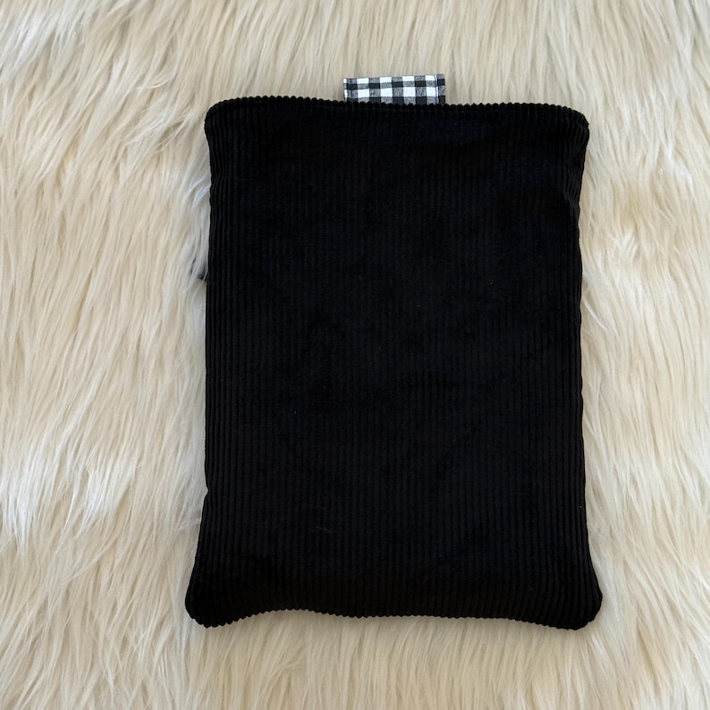 Handmade Padded Book Sleeve with Zipper Pocket, Slip Pocket, and Snap Closure image 15