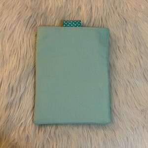 Handmade Padded Book Sleeve with Zipper Pocket, Slip Pocket, and Snap Closure image 11