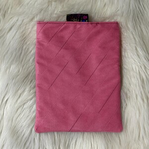 Handmade Padded Book Sleeve with Zipper Pocket, Slip Pocket, and Snap Closure image 6