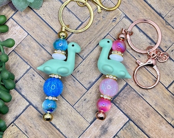 Cute Nessy Beaded Bar Keychain