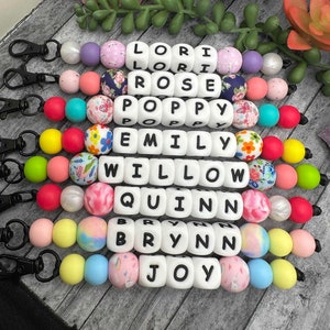 Custom Name Silicone Keychain v.2