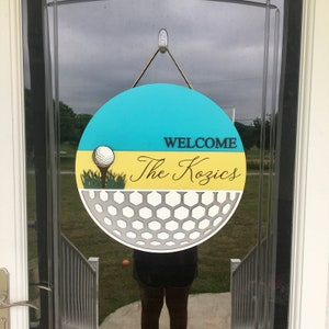 Golf Door Hanger | SVG File | Cut File Only | No Physical Product
