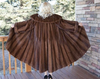 Natural Mahoghany Mink Full Length Coat IMPRESSIVE!