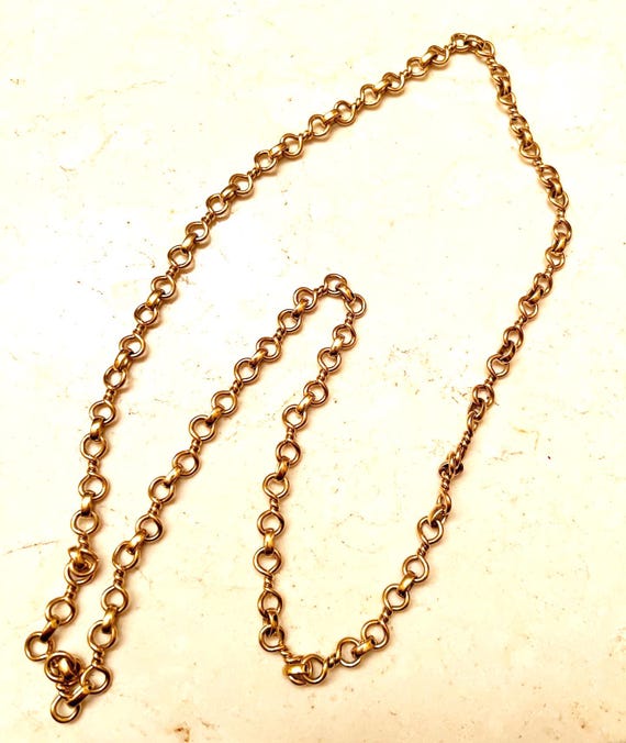 Solid 18K Yellow Gold Twisted Chain Necklace, Mad… - image 6
