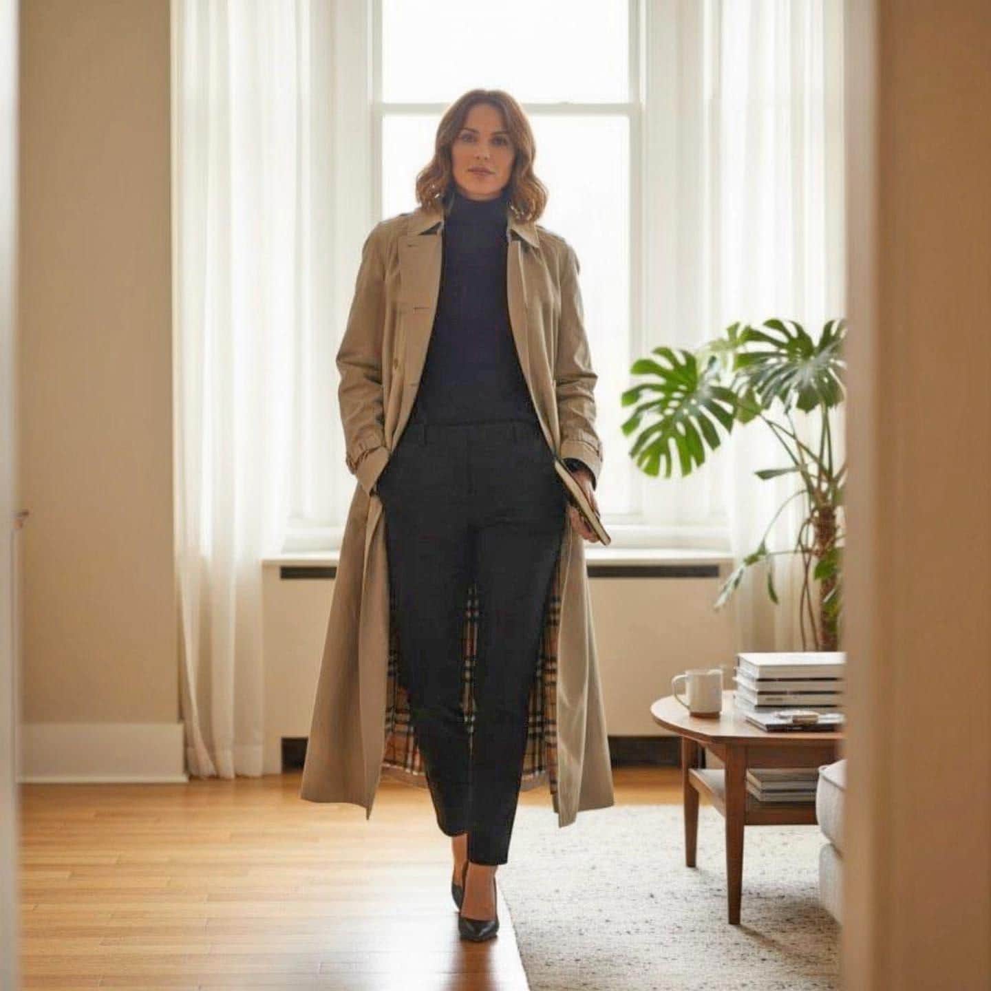 Wool Gabardine Trench Coat - Etsy