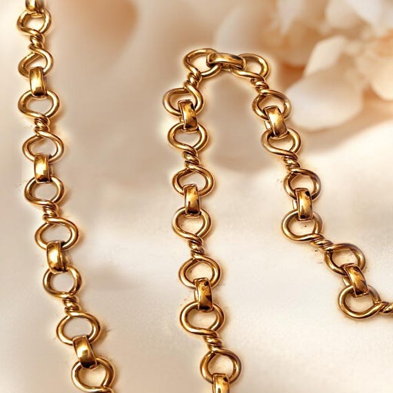 Solid 18K Yellow Gold Twisted Chain Necklace, Mad… - image 5