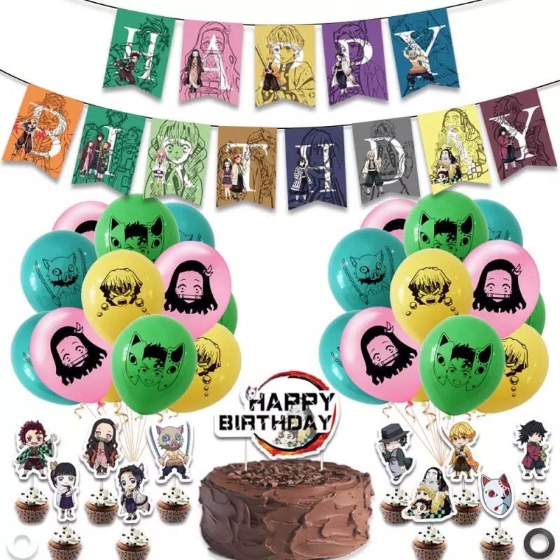 162 Pcs Jujutsu Kaisen Party Decoration Anime Itadori Doodle Happy Birthday  Banner Cupcake Toppers Balloons Anime Stickers Theme Birthday Supplies Kids  Birthday Decor  Amazonin Toys  Games