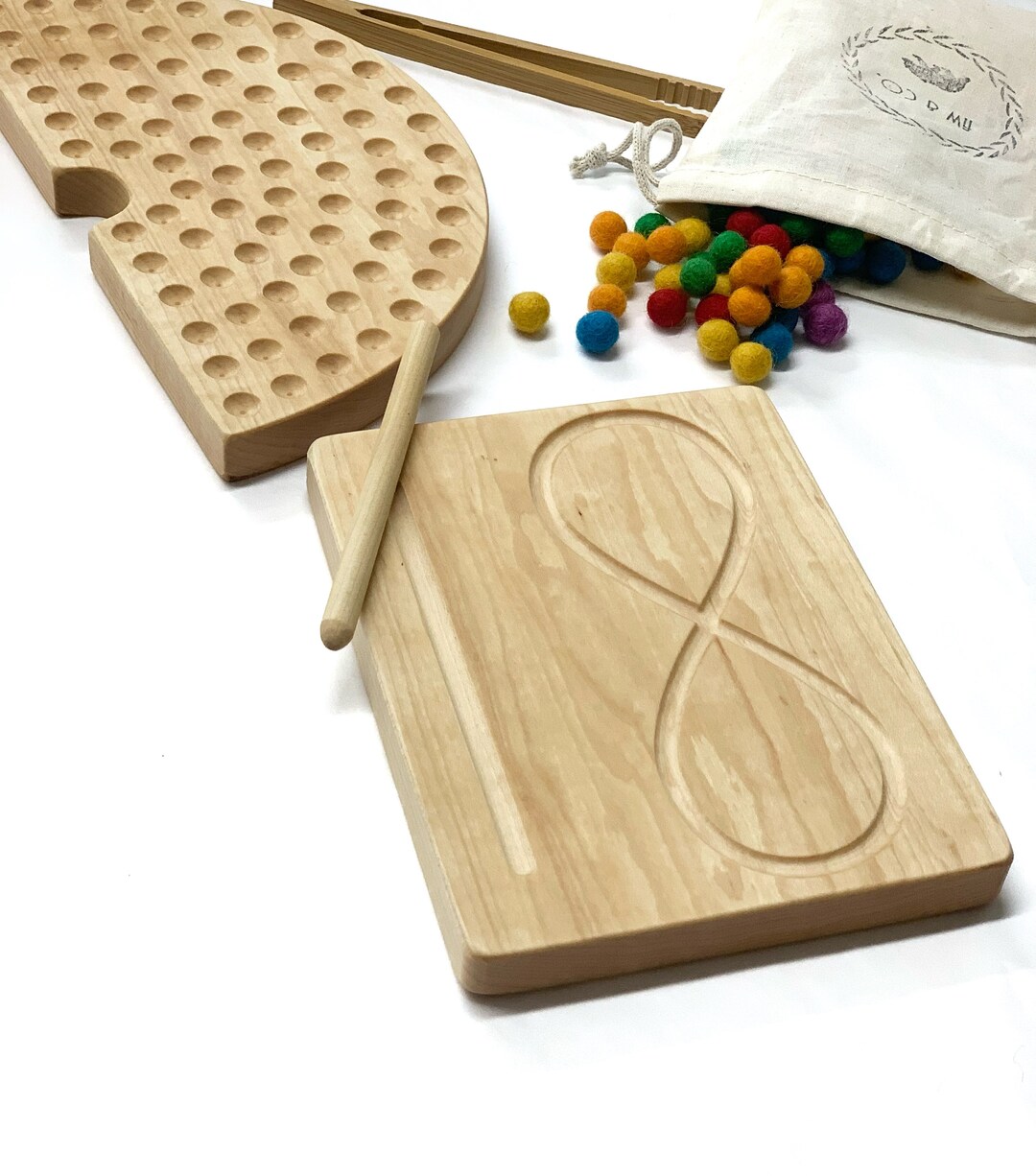 Maple Infinity Tracing Board: Montessori Sensory Toy - Etsy