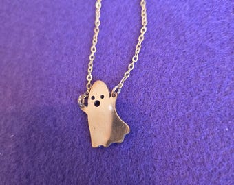 Ghost Hand Cut Coin Necklace