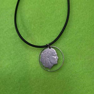 Hand Cut Italy Coin Necklace